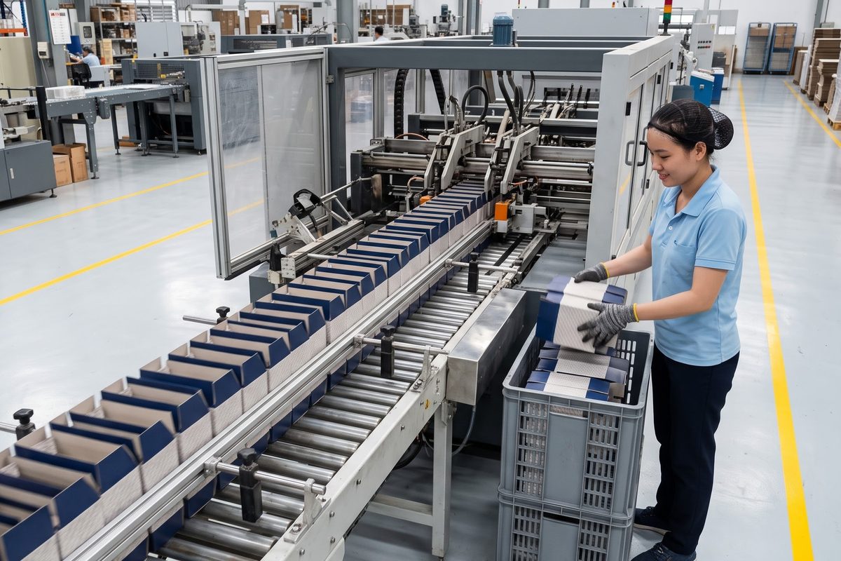 Folder-gluer line